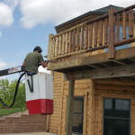 log home in Elroy