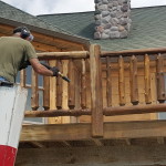 log home in Elroy